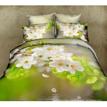 Oriental 3D Floral Duvet Cover Cushion Cover Bed Sheet 6PCS Bedding Sets